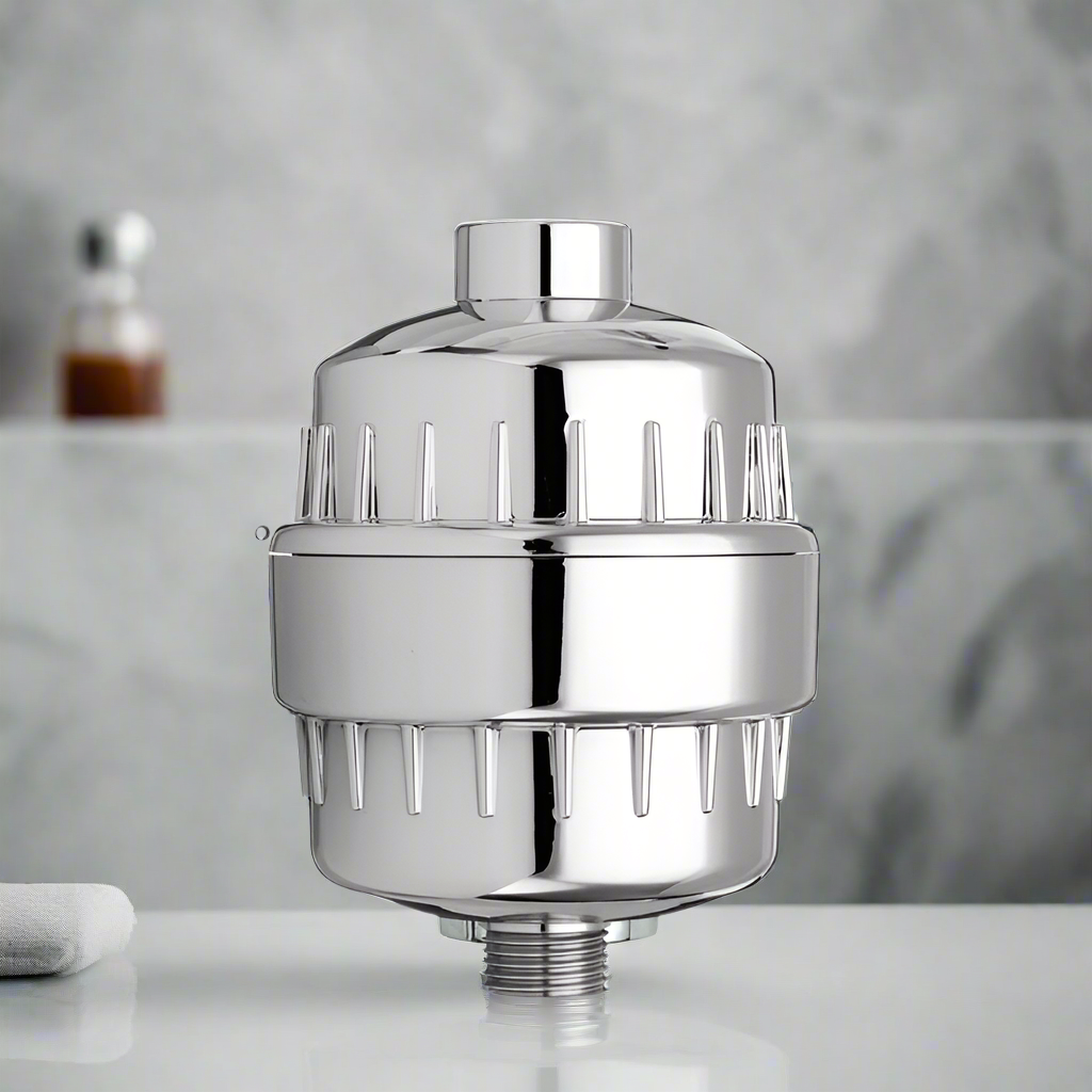 Belluxury Premium Multi Stage Shower Water Filter Reduces Skin Dryness | Water Softener for Bathroom | Hard Water Filter (Chrome, Pack of 1)