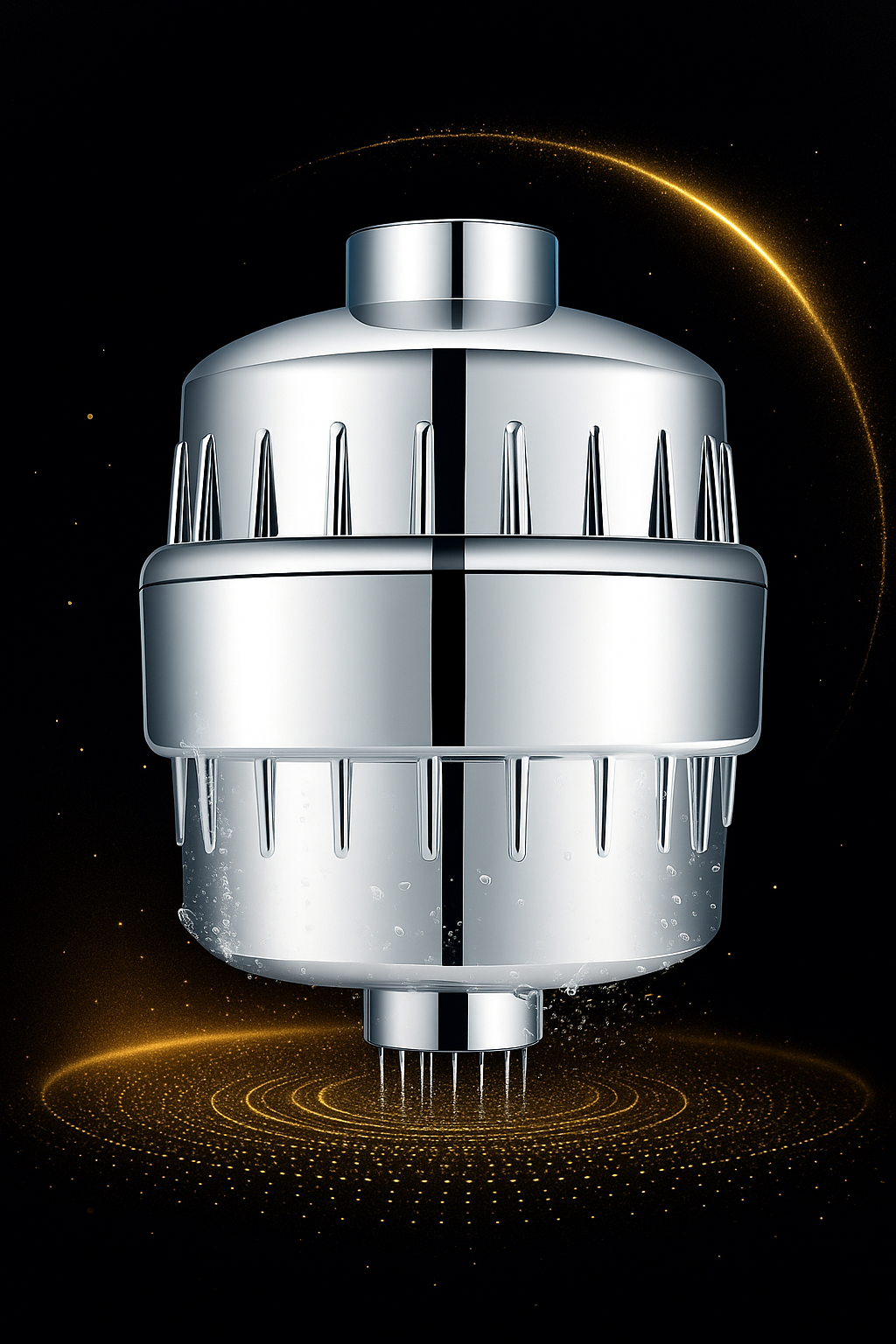 Belluxury Premium Multi Stage Shower Water Filter Reduces Skin Dryness | Water Softener for Bathroom | Hard Water Filter (Chrome, Pack of 1)